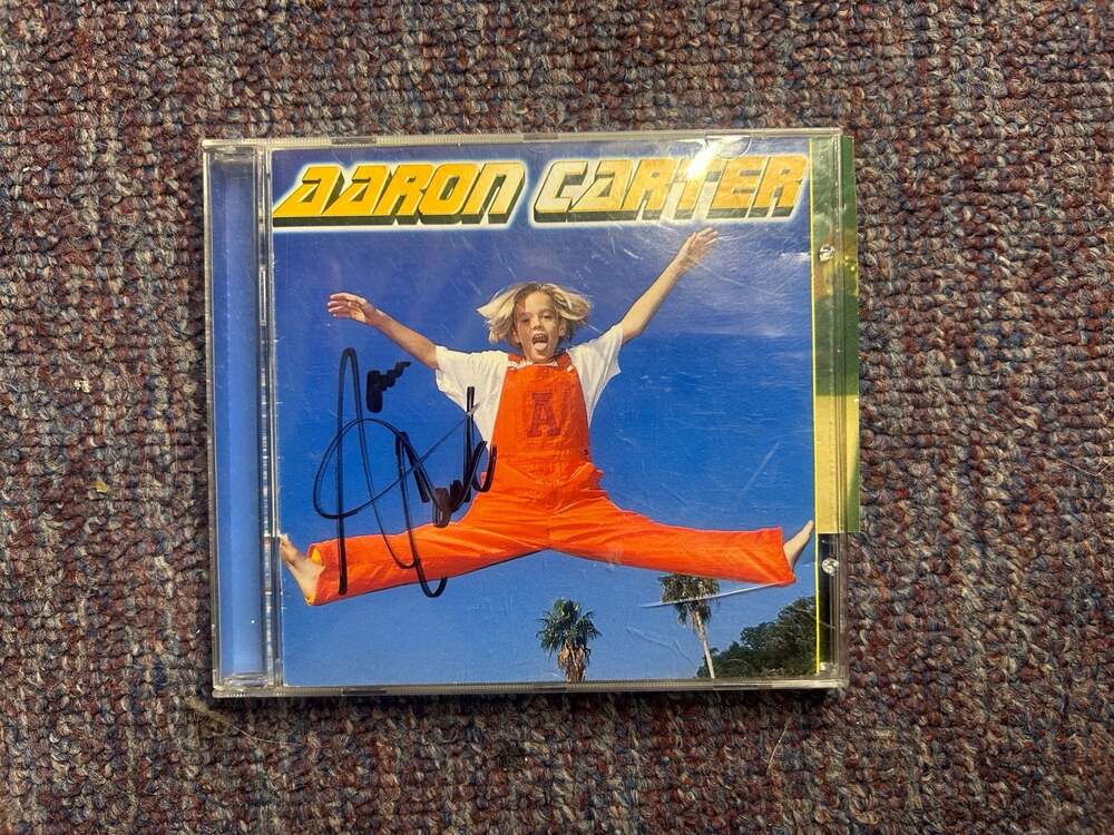 Aaron Carter Self-Titled Debut Album Signed CD